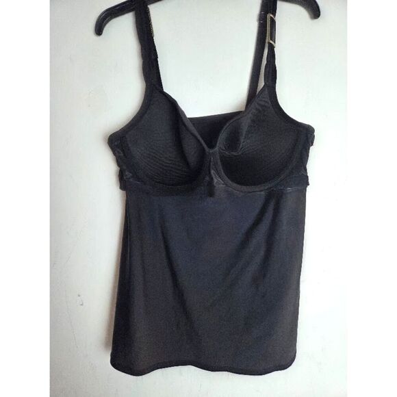 Lane Bryant Swim by Cacique Black w/Silver Detail Wired Swim Tankini size 40DD - Picture 5 of 7